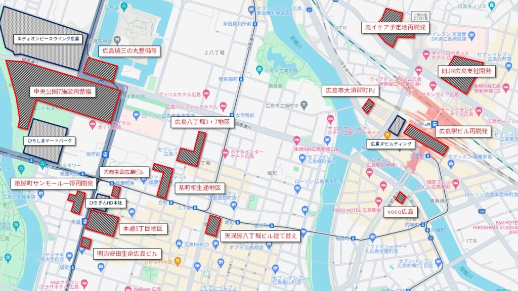 広島駅周辺再開発マップ